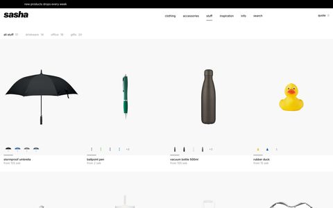 Fredrik Nathorst, Website for Sasha Production